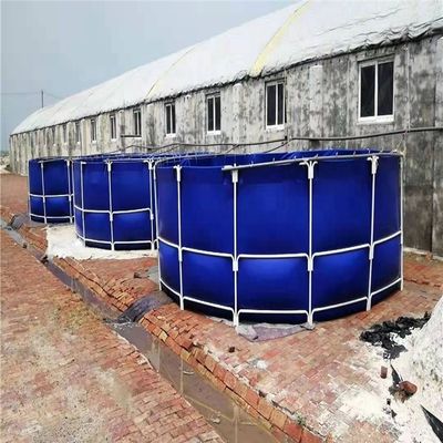 Ζωή 3-15 έτη Μαύρο χάλυβα πλαίσιο PVC HDPE δεξαμενή για εσωτερική ιχθυοκαλλιέργεια τετραγωνικό σχήμα
