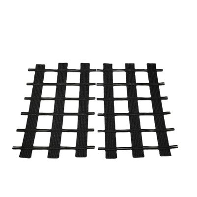 Στερεοποίηση οδικής επιφάνειας Bi-Axial Polyester Geogrid Κατασκευασμένο από 80-80 υλικό PET σε κίτρινο