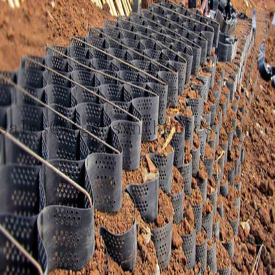 330mm-1000mm Απόσταση συγκόλλησης HDPE γεωκύτταρο για προστασία κλίσης