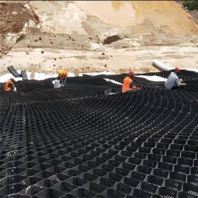 Ζητούμενο μέγεθος HDPE Σταθεροποιητής χαλίκις Δίκτυο γεωκύτταρο για δρόμους παραδοσιακό υλικό