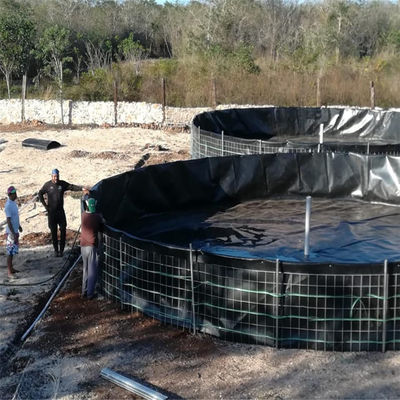 1 mm πλαστική γεωμεμβράνη HDPE για παραδοσιακό σχεδιασμό σε κυκλική επιφάνεια δεξαμενής ψαριών