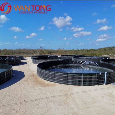 Ζωή 3-15 έτη Μαύρο χάλυβα πλαίσιο PVC HDPE δεξαμενή για εσωτερική ιχθυοκαλλιέργεια τετραγωνικό σχήμα