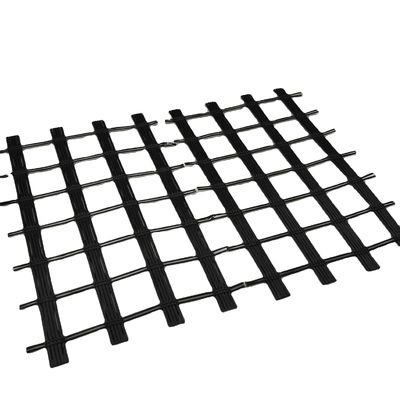Στερεοποίηση οδικής επιφάνειας Bi-Axial Polyester Geogrid Κατασκευασμένο από 80-80 υλικό PET σε κίτρινο