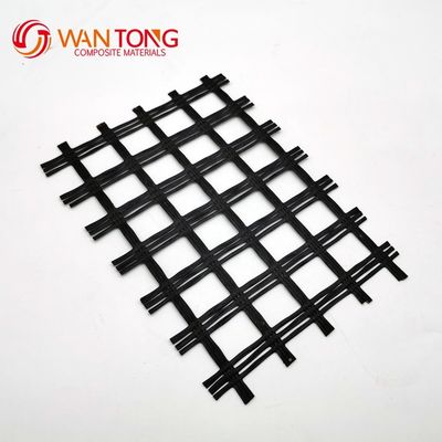 Στερεοποίηση οδικής επιφάνειας Bi-Axial Polyester Geogrid Κατασκευασμένο από 80-80 υλικό PET σε κίτρινο