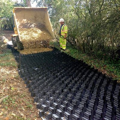 Παραδοσιακό σχεδιασμό HDPE ομαλή/υφασμένη διάτρητη γεωκύτταρα ευέλικτη και πρακτική
