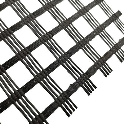 Η μηχανή Karl Mayer παρήγαγε 50-50kn γυάλινες ίνες γυαλί Geogrid για στερεοποίηση δρόμου