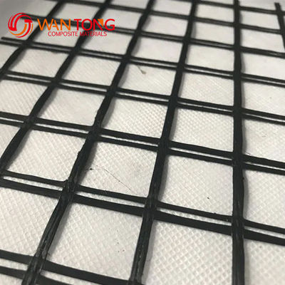 Η μηχανή Karl Mayer παρήγαγε 50-50kn γυάλινες ίνες γυαλί Geogrid για στερεοποίηση δρόμου