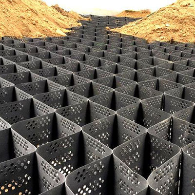 1.1mm-1.7mm πάχος HDPE γεωκύτταρο για τη σταθεροποίηση του εδάφους και την προστασία της πλαγιάς