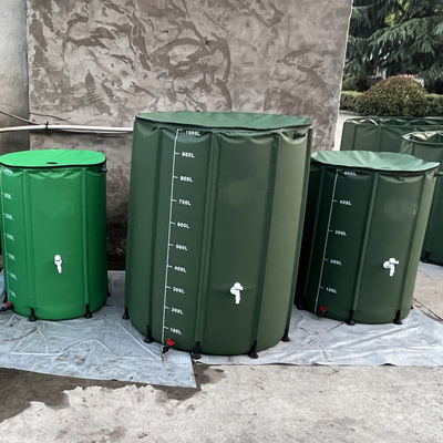 100 γαλόνια φορητή δεξαμενή αποθήκευσης νερού αναδιπλούμενο βαρέλι βροχής για κήπο αναδιπλούμενο PVC