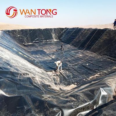 Προσαρμοσμένο 1 mm Geomembrane Liner για Biodigester χωματερή και ψάρι ή γαρίδες λίμνη