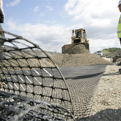 Κινέζικο στυλ σχεδιασμού 50-50kn/M PP Bi-Axial Plastic Geogrid για Σιδηροδρόμους και Αεροδρόμια