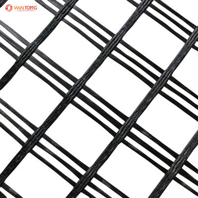 Στερεοποίηση οδικής πλατείας Biaxial Polyester 80-80 PET Geogrid για σταθεροποίηση οδικής πλατείας