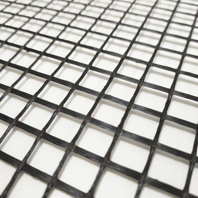 Στερεοποίηση οδικής πλατείας Biaxial Polyester 80-80 PET Geogrid για σταθεροποίηση οδικής πλατείας