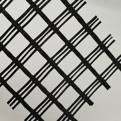 Στερεοποίηση οδικής πλατείας Biaxial Polyester 80-80 PET Geogrid για σταθεροποίηση οδικής πλατείας