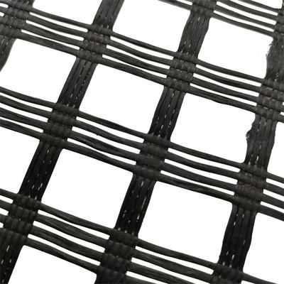 Στερεοποίηση οδικής πλατείας Biaxial Polyester 80-80 PET Geogrid για σταθεροποίηση οδικής πλατείας