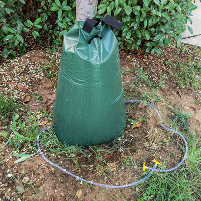 Πιστοποιημένη CE/ISO τσάντα πότισης δέντρων PVC PE χωρητικότητας 75L με δύο σωλήνες άμεσης τροφοδότησης